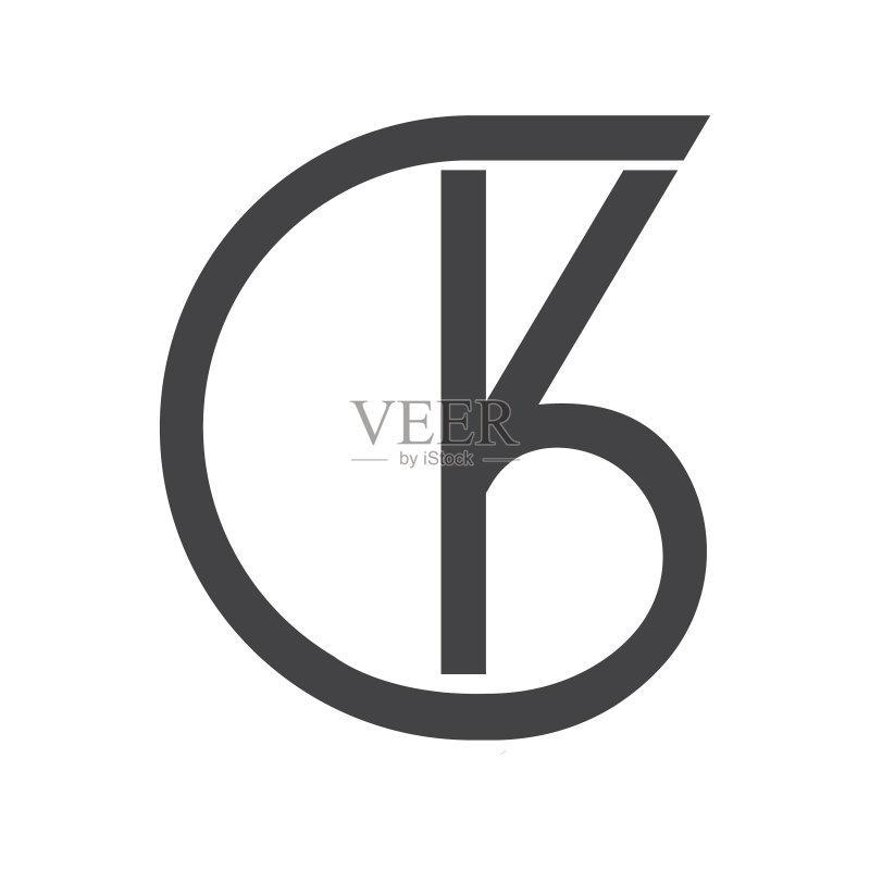 字母首字母logo kg gk k和g图标素材