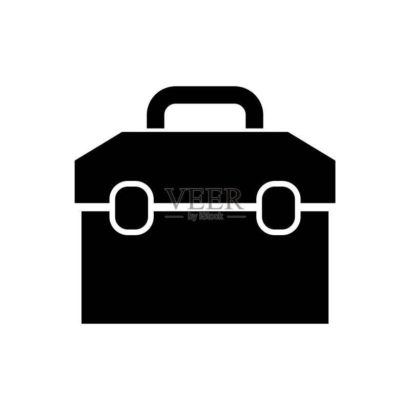 工具箱图标,白色背景上的工具标志图标素材