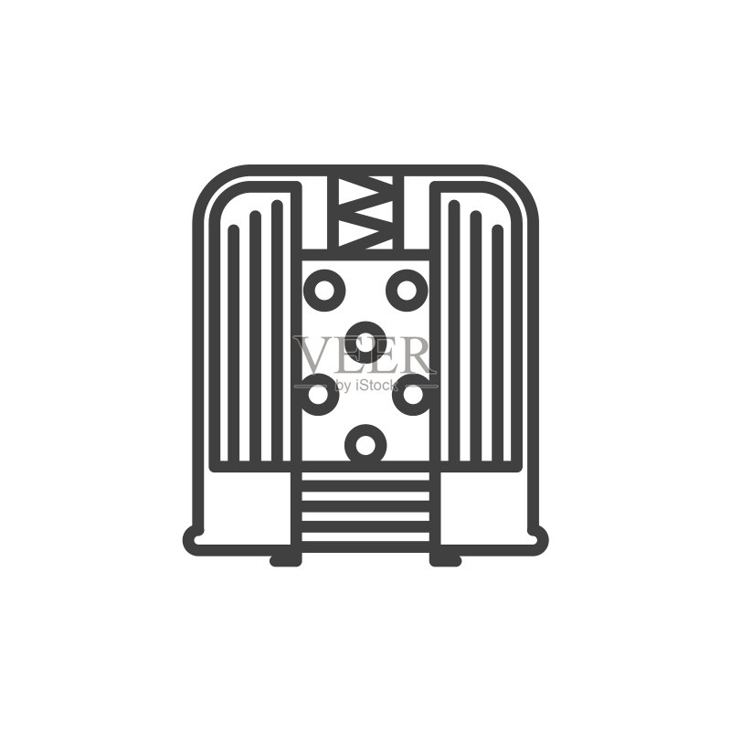 油过滤器剖面简笔画图标素材
