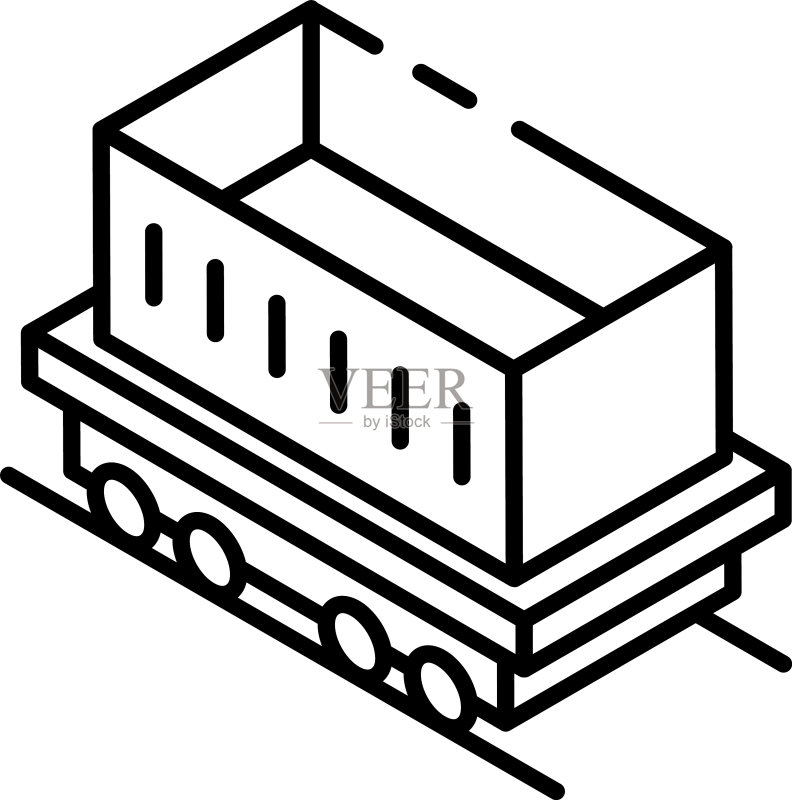 铁路集装箱图标素材