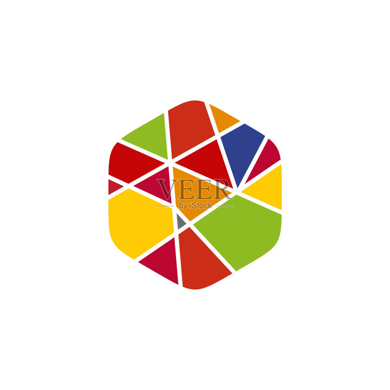 马赛克艺术Logo设计模板图标素材