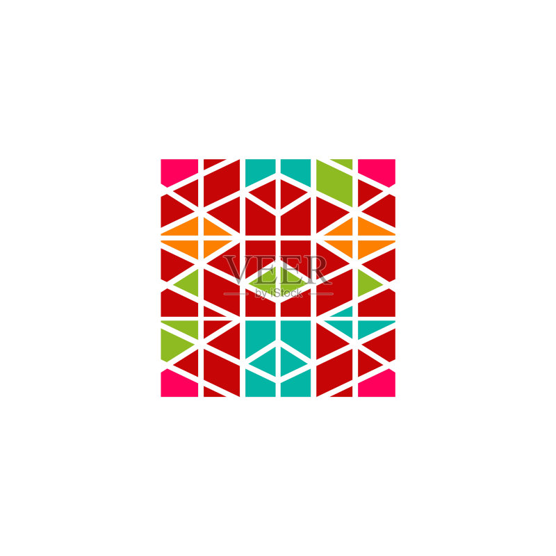 马赛克艺术Logo设计模板图标素材