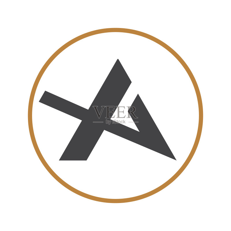 AX字母抽象Logo图标素材