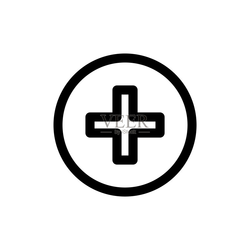 医疗十字线图标图标素材
