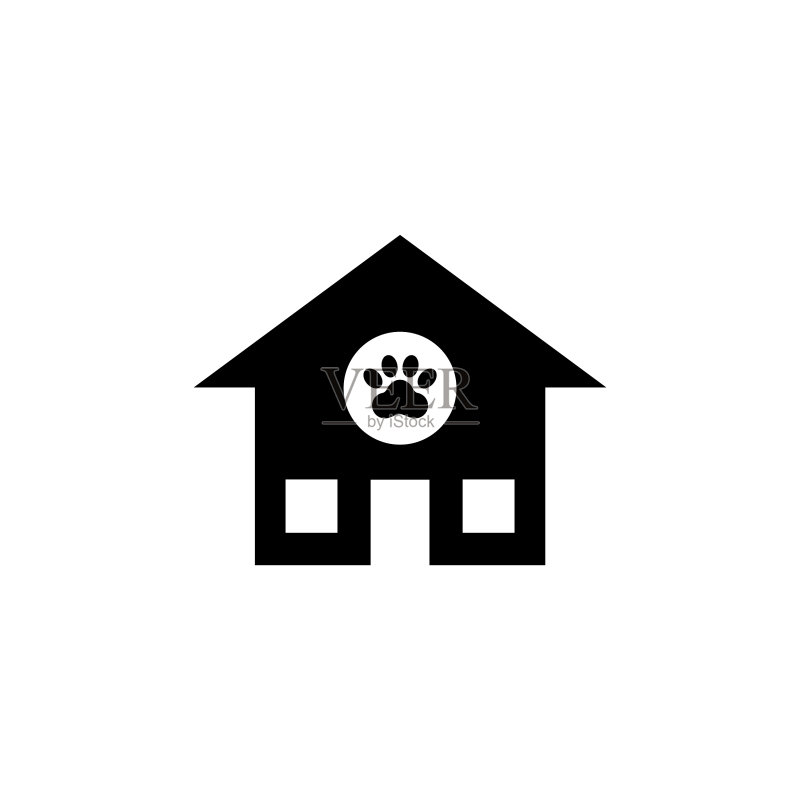 犬类房屋庇护所扁平图标图标素材