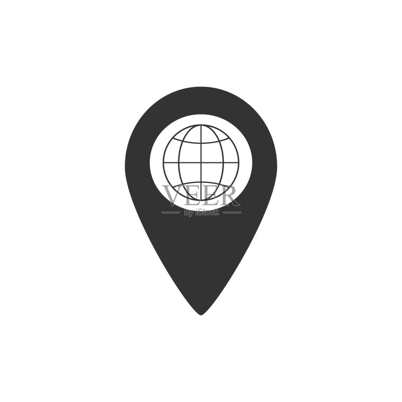 地球定位图标图标素材