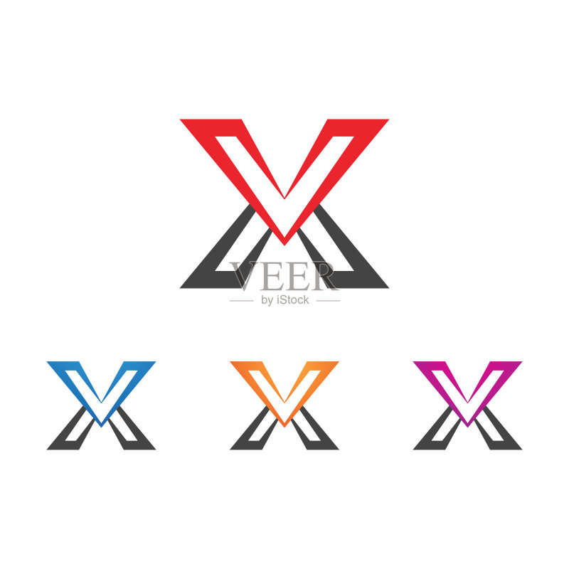 X字母标识模板图标图标素材