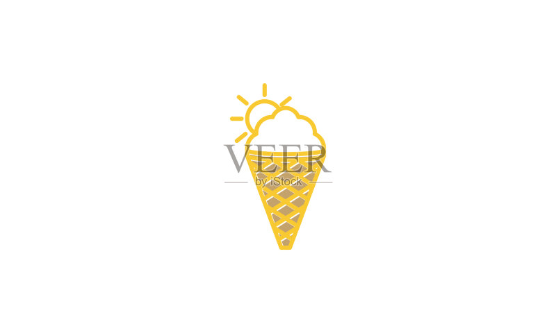 日落Logo符号冰淇淋甜筒图标图标素材