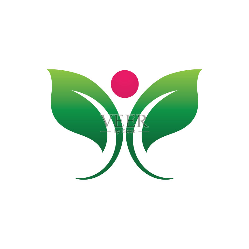 绿叶标志,自然生态图标素材