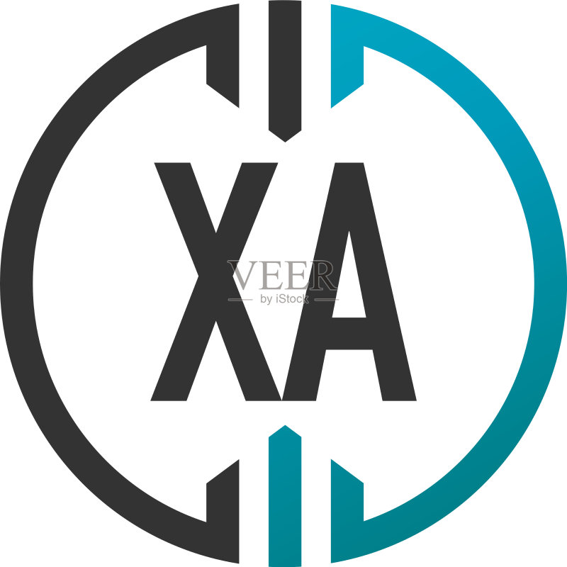 XA字母圆形简约创意logo图标素材