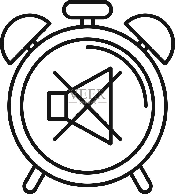 无闹钟图标轮廓样式图标素材