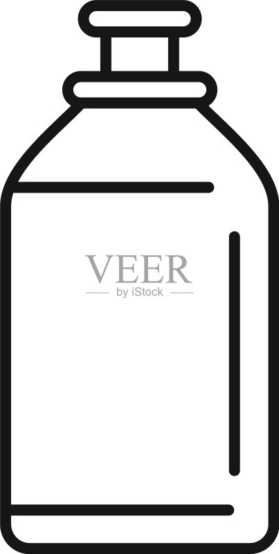 柔顺剂厕所瓶图标轮廓样式图标素材