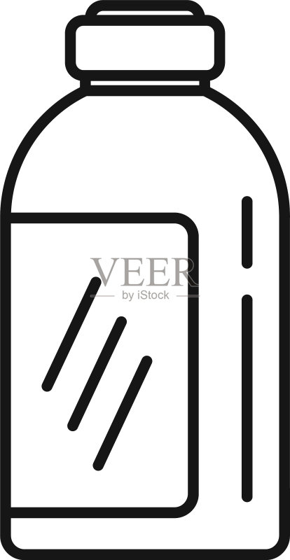 柔顺剂化学瓶轮廓样式图标图标素材