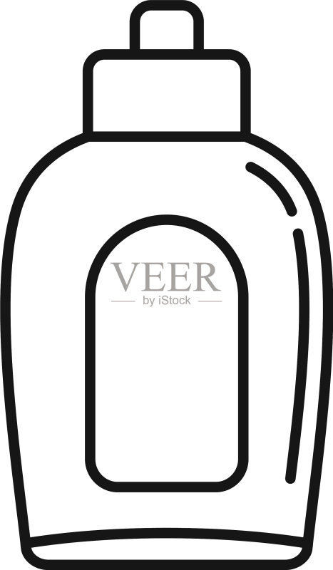 衣物柔顺剂漂白图标轮廓样式图标素材