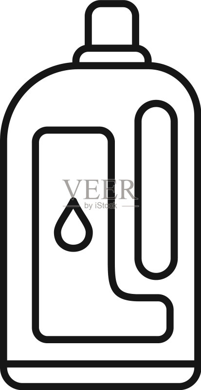 衣物柔顺剂瓶图标(轮廓风格)图标素材