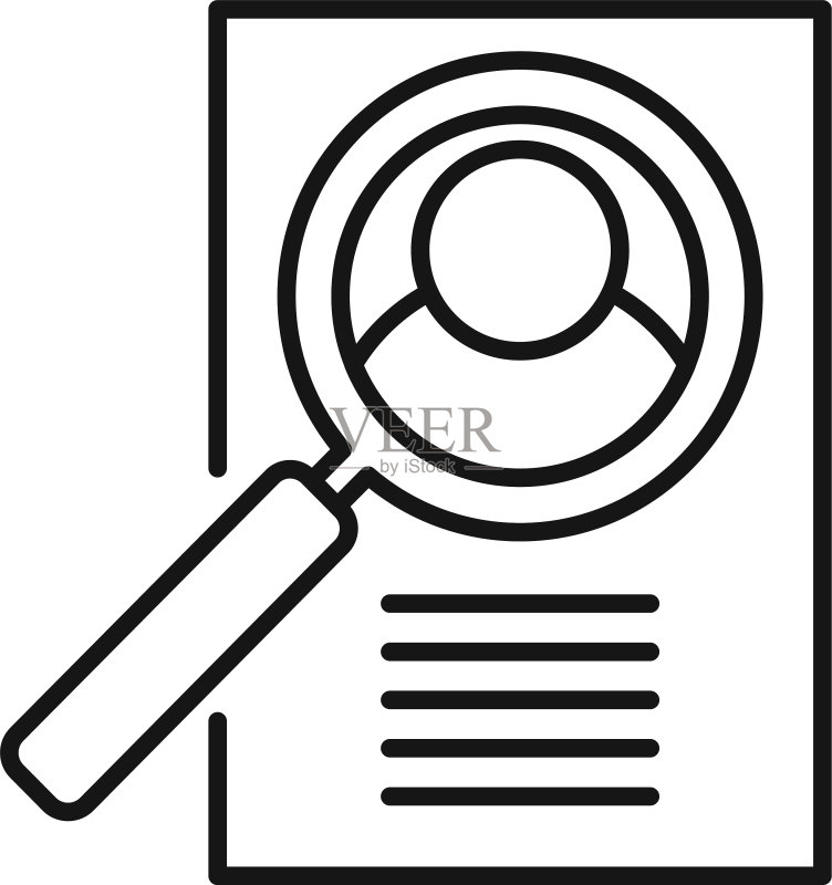 外包简历纸张图标轮廓样式图标素材