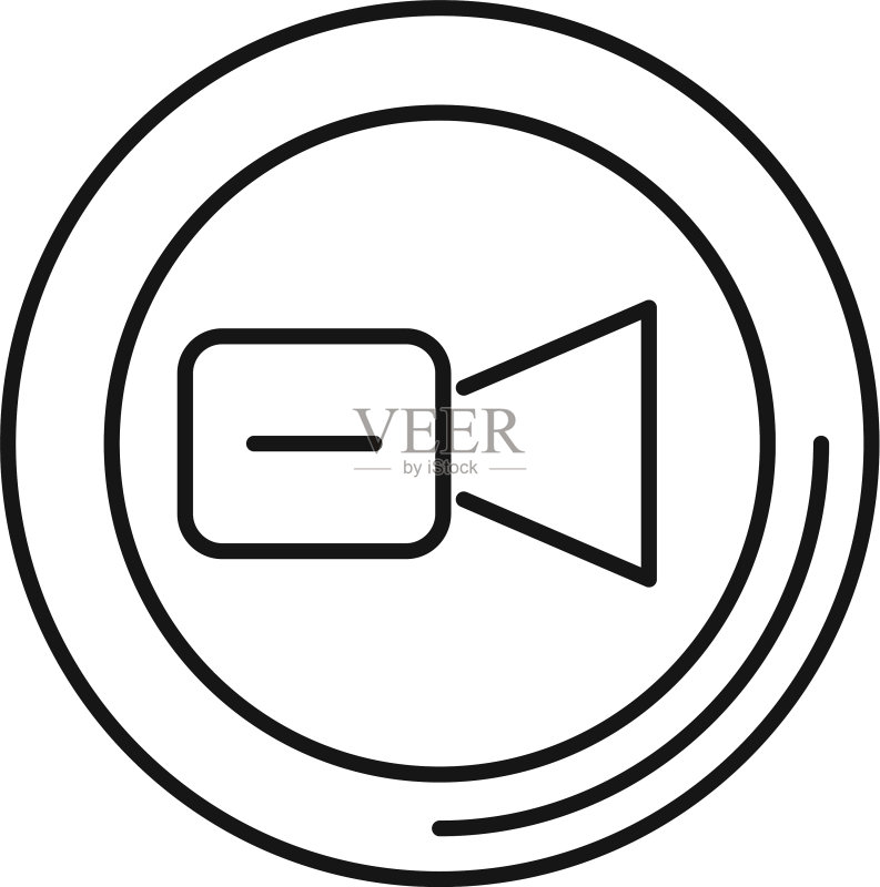 视频通话Logo图标轮廓样式图标素材