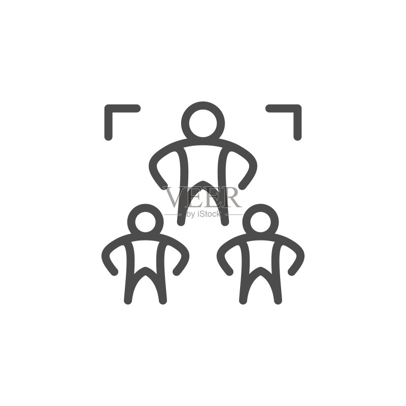 商业领袖线条轮廓图标图标素材