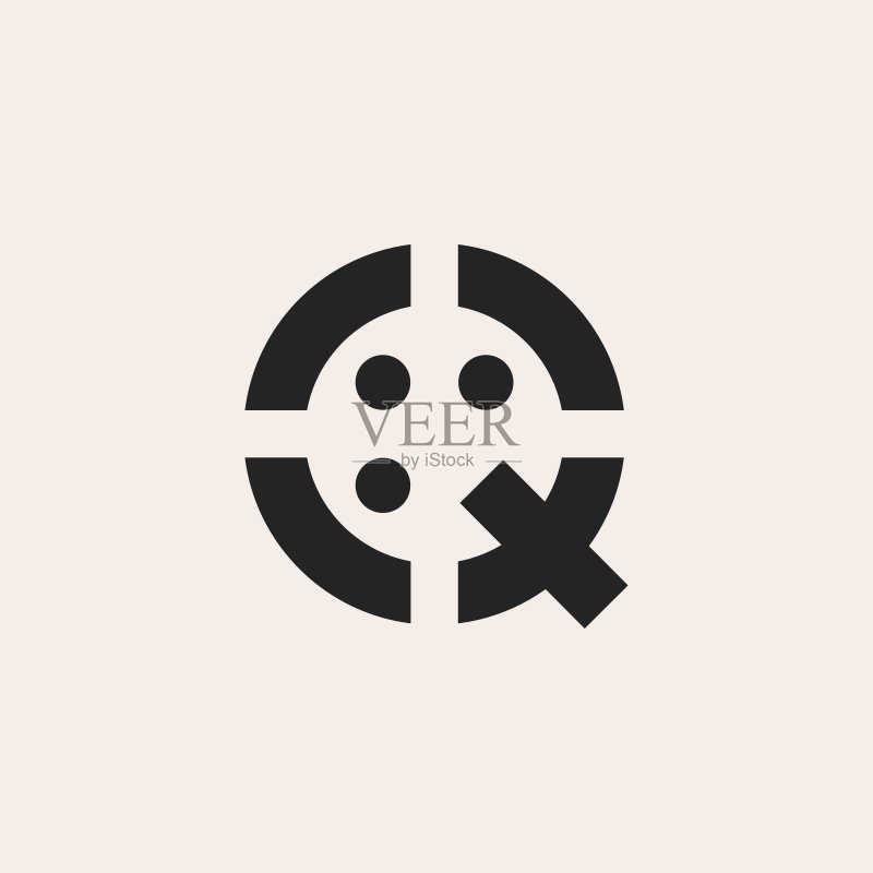 字母Q人物团队复古矢量图标图标素材