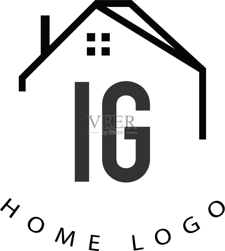 字母IG家居创意logo设计图标素材