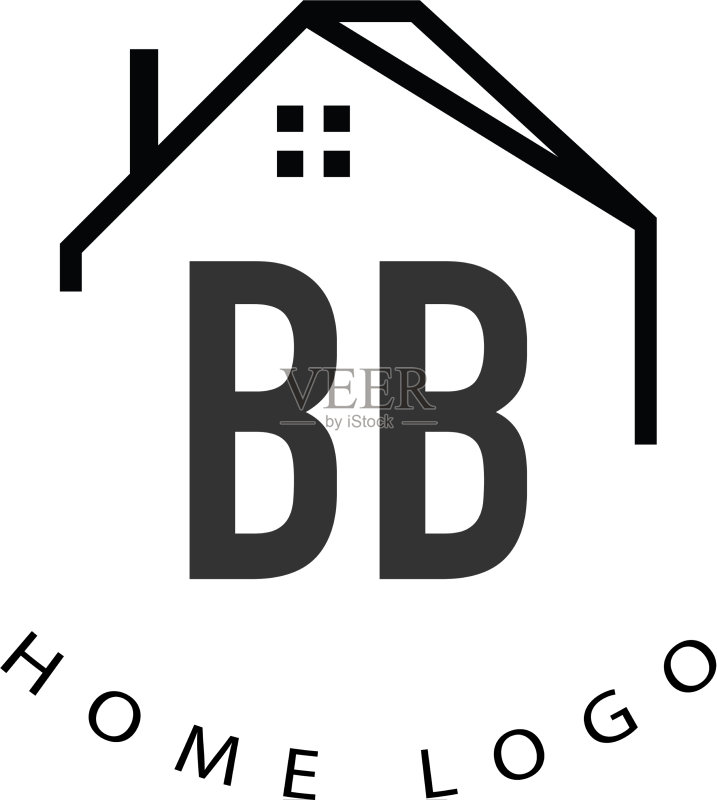 字母BB房屋创意Logo设计图标素材