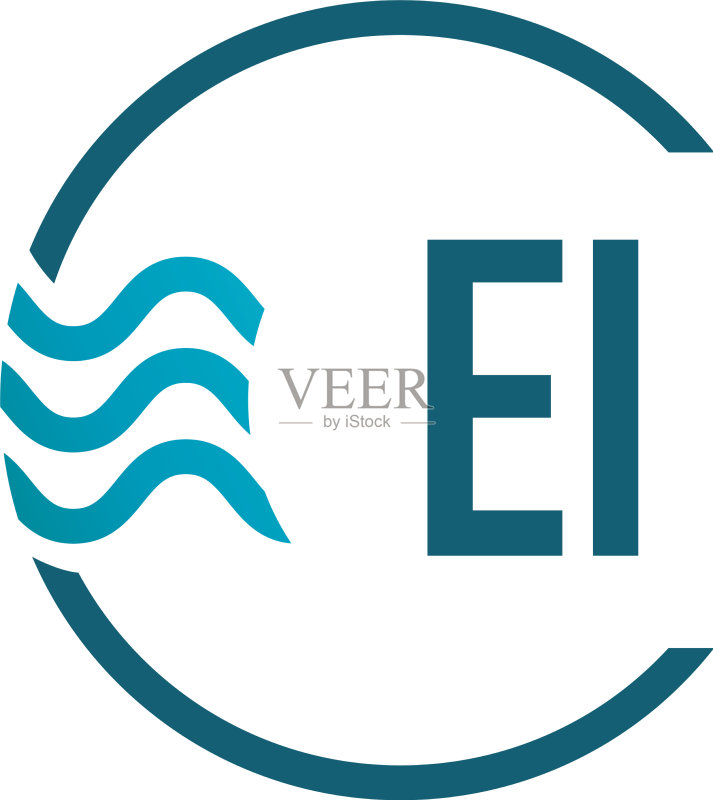 EI字母水创意logo设计图标素材