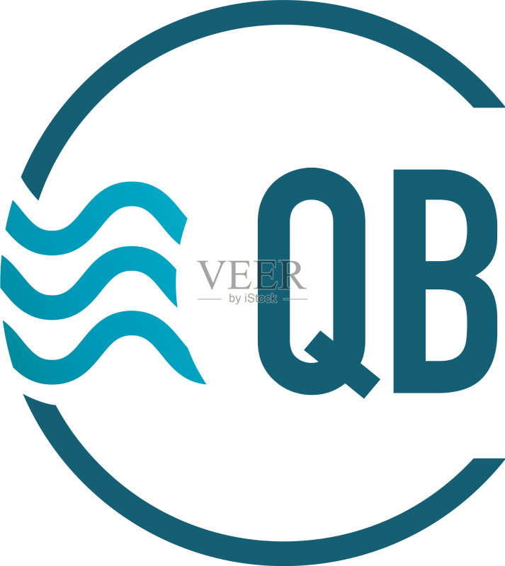 首字母QB水创意Logo设计图标素材
