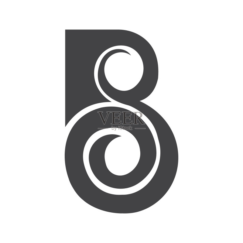 BS SB S和B首字母标志图标素材