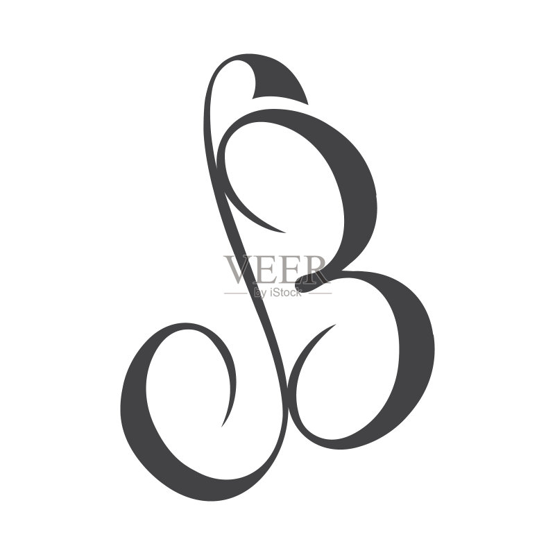 BS SB S和B首字母标志图标素材
