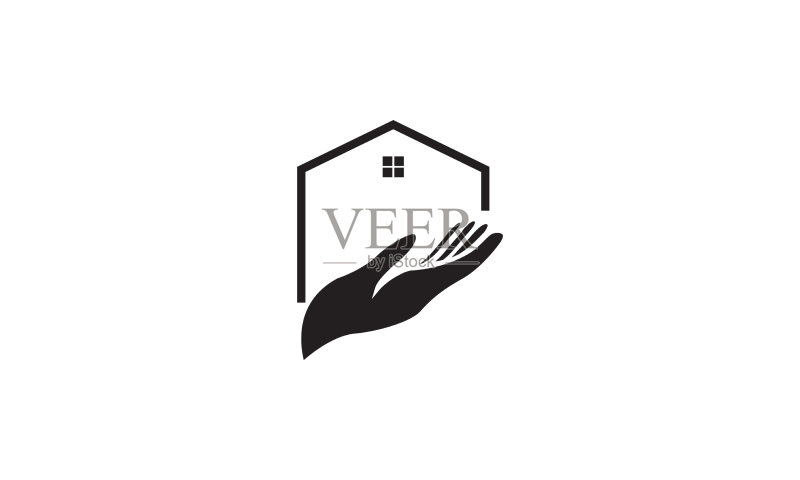 手部房屋造型logo图标设计图标素材
