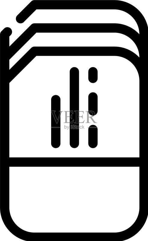 橡胶文具线性图标图标素材