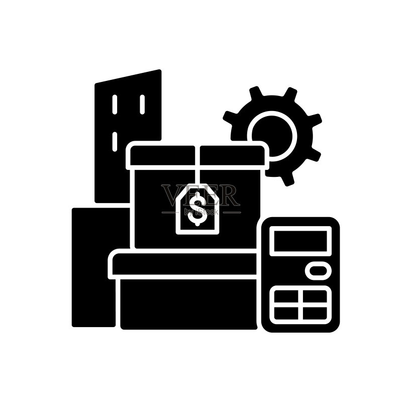 资产管理黑色glyph图标图标素材