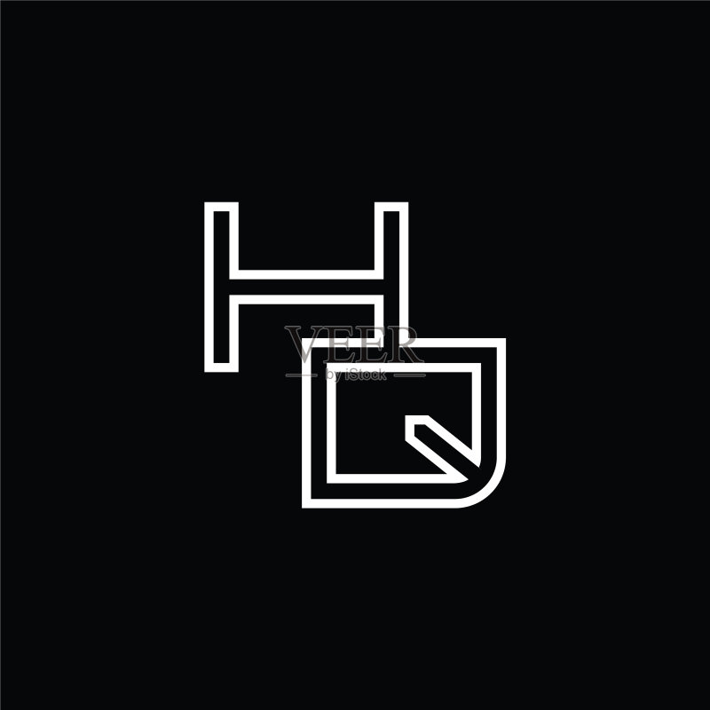 带有圆形切片形状的HQ标志图标素材