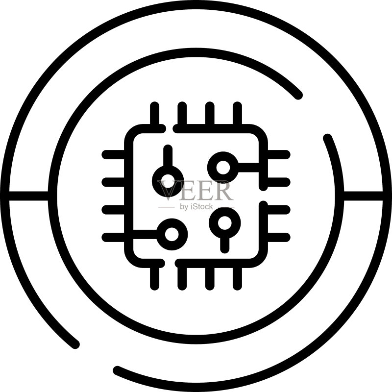 虚拟电路风格图标素材