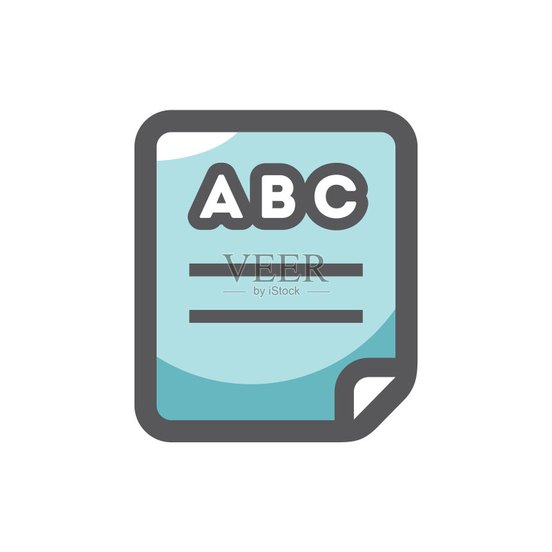 ABC书籍卡通纸质图标图标素材