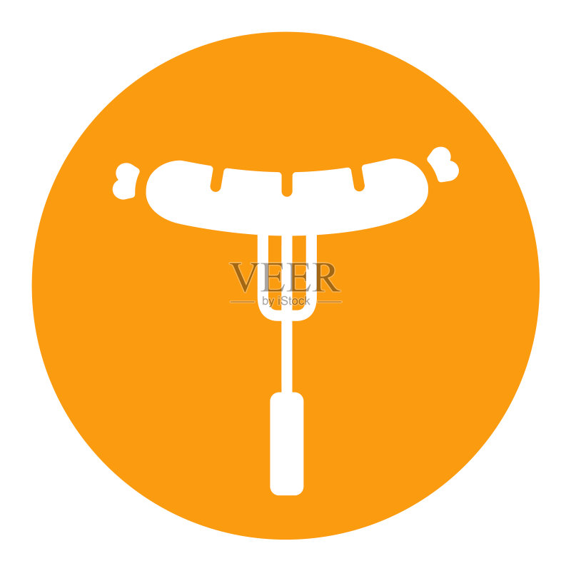 香肠叉子标志快餐食品图标图标素材