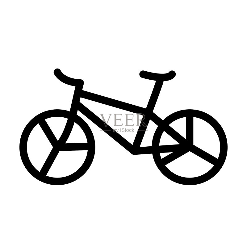 图形自行车图标图标素材