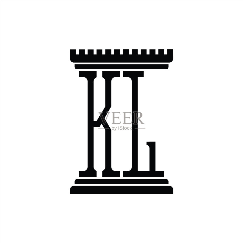 KL标志柱形设计模板图标素材
