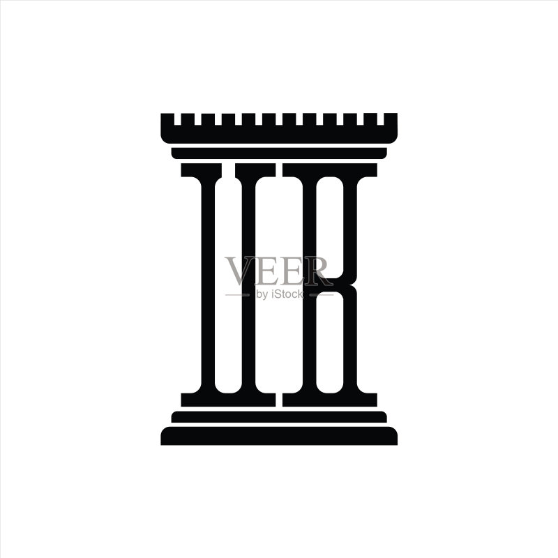 UB柱状造型logo模板图标素材
