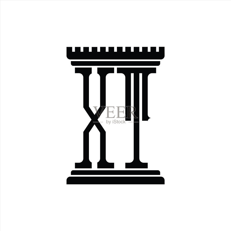 XT柱状图字母标志设计模板图标素材