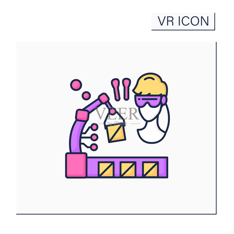 VR制造彩色图标图标素材