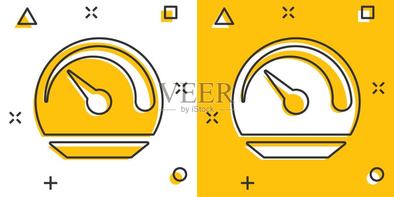 卡通仪表盘图标矢量图图标素材