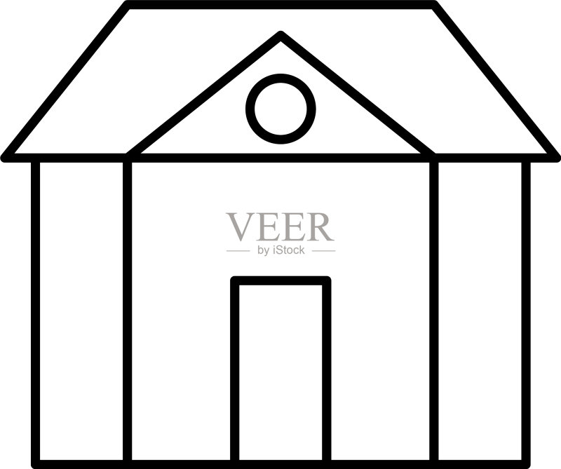 豪华住宅细线条图标图标素材
