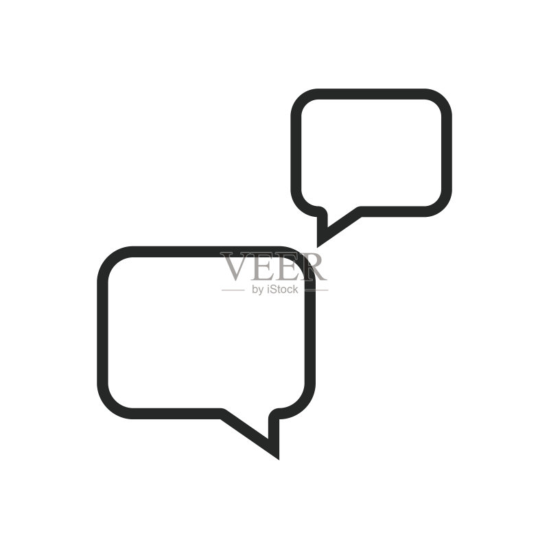 气泡对话云通信漫画图标图标素材