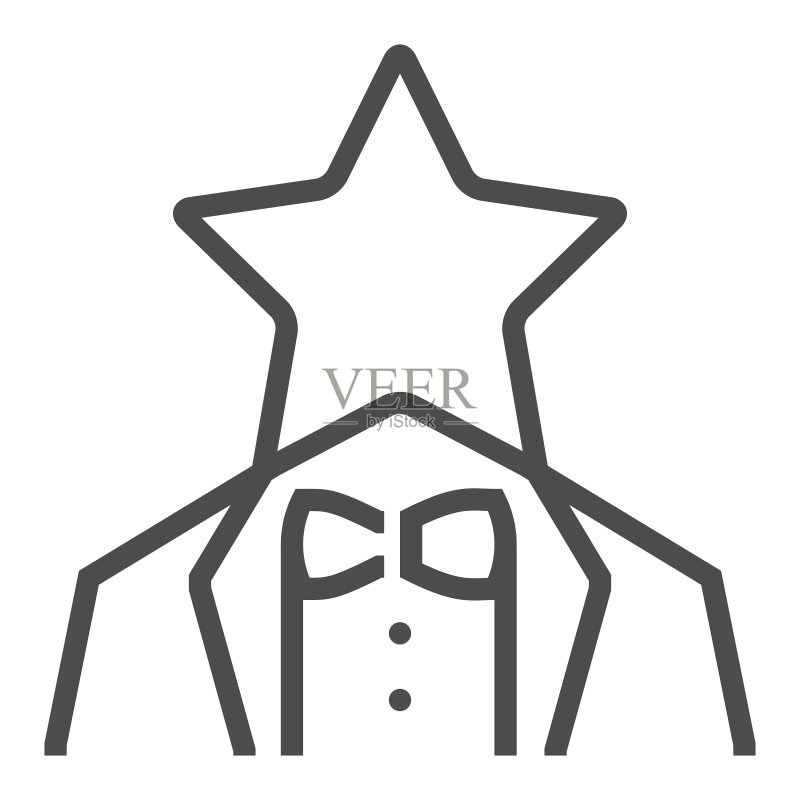 优质服务方形线条矢量图标图标素材