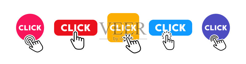 点击此处按钮矢量图标图标素材