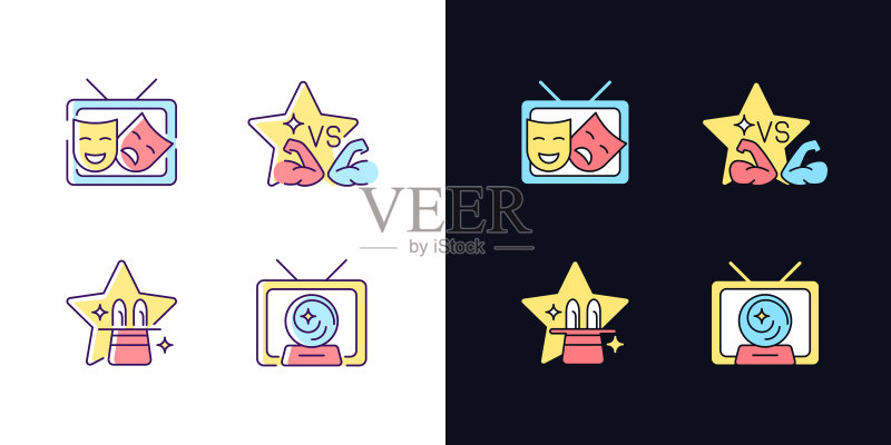 电视节目类型RGB彩色图标图标素材