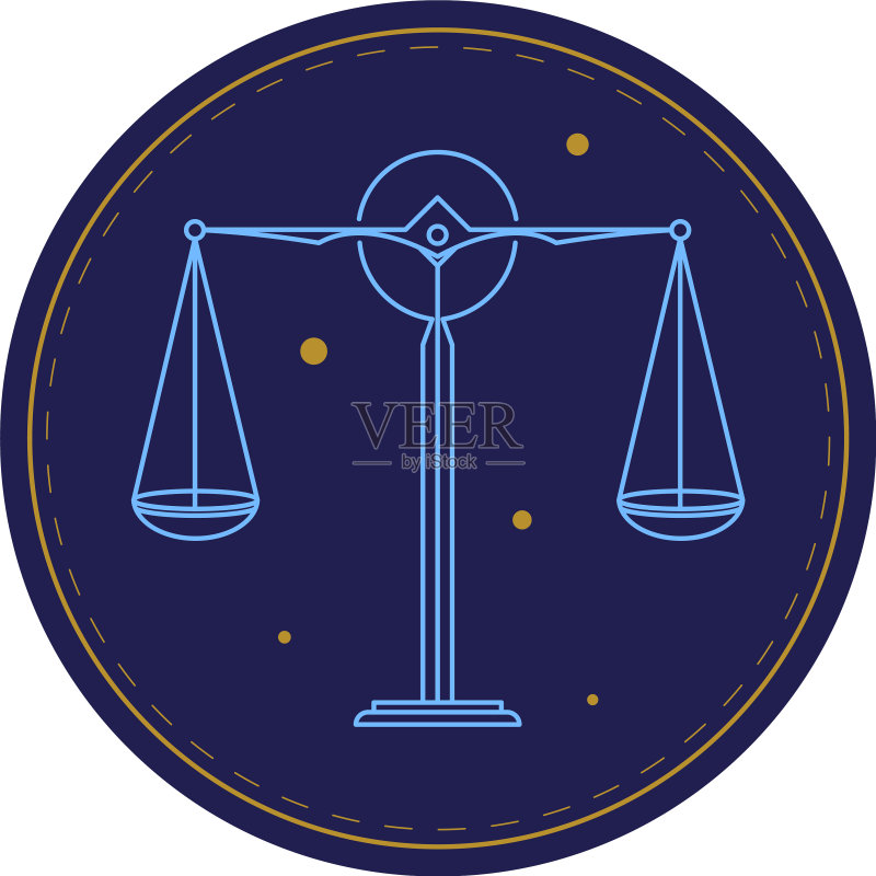 天秤座占星运势符号图标素材