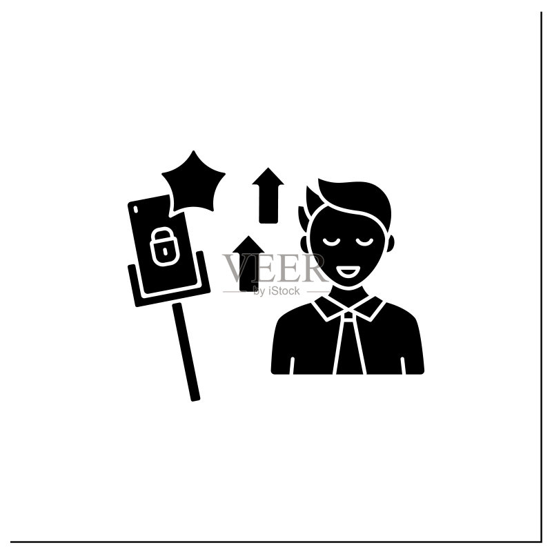 沉迷智能手机glyph图标图标素材