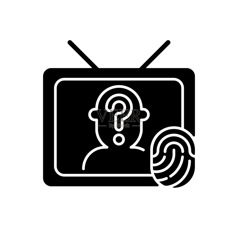 在线调查节目黑色字形图标图标素材